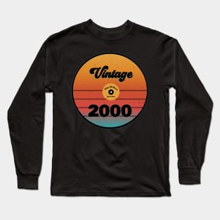 Vintage 2000 Record - Birthday Design Long Sleeve T-Shirt